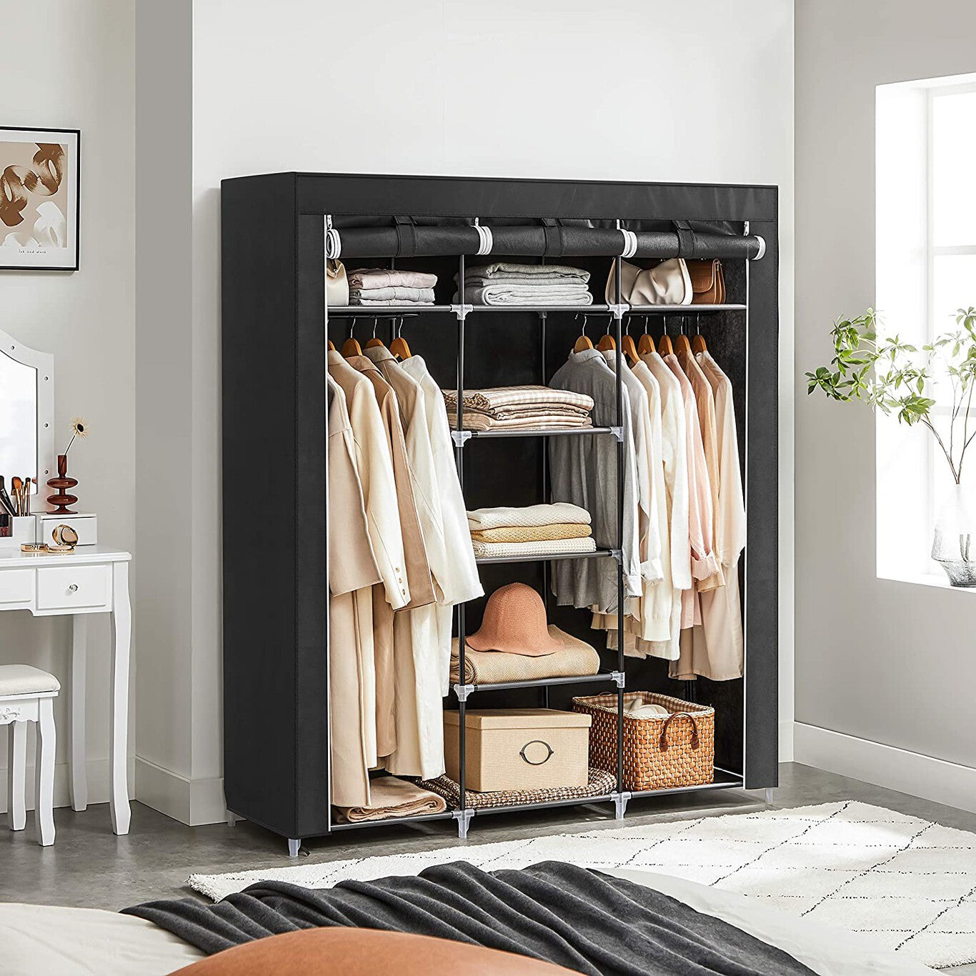 Ropero Plegable 9 Niveles con Gran Capacidad